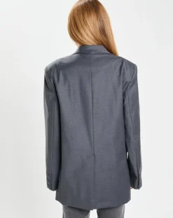 Veste en Laine mélangée Flannelle Sven 3 gris foncé-Galeries Lafayette Hot