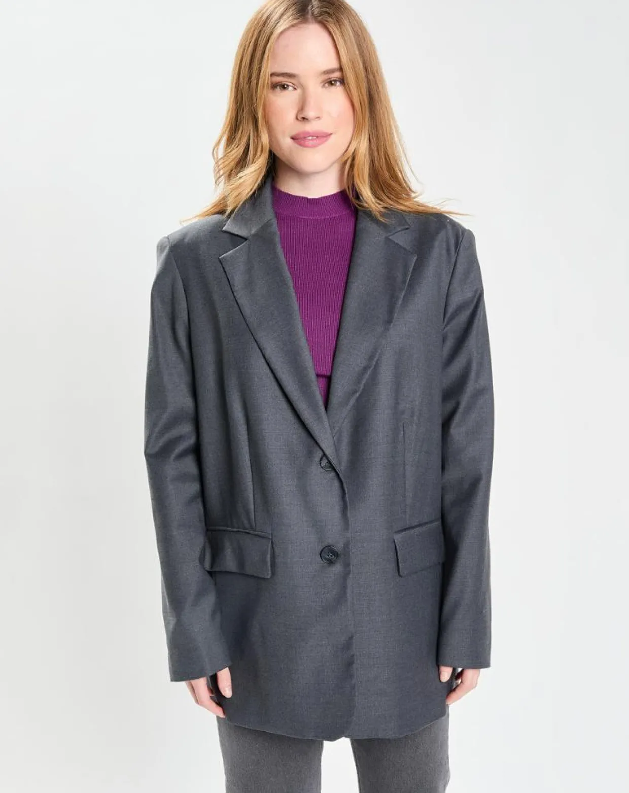 Veste en Laine mélangée Flannelle Sven 3 gris foncé-Galeries Lafayette Hot