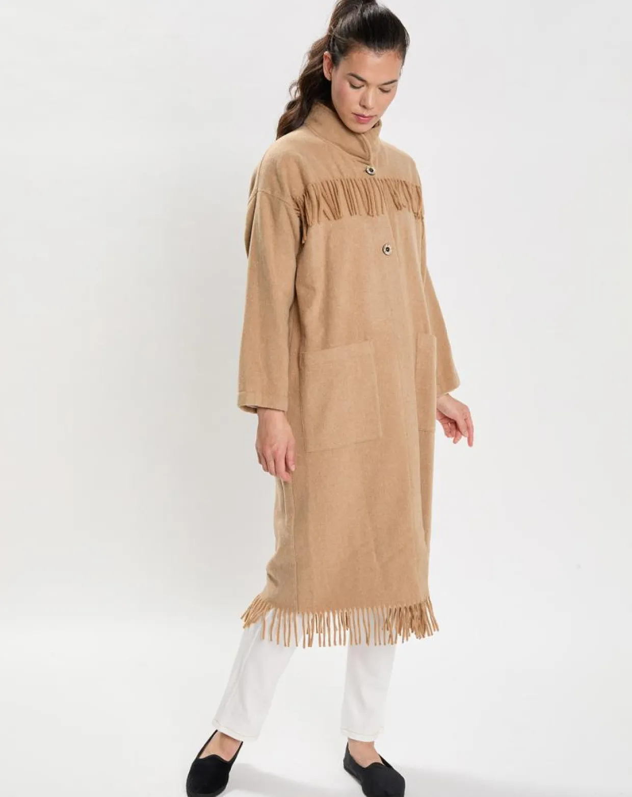 Femme Le Chat Lingerie, Nuit^Veste en Laine mélangée Foehn beige