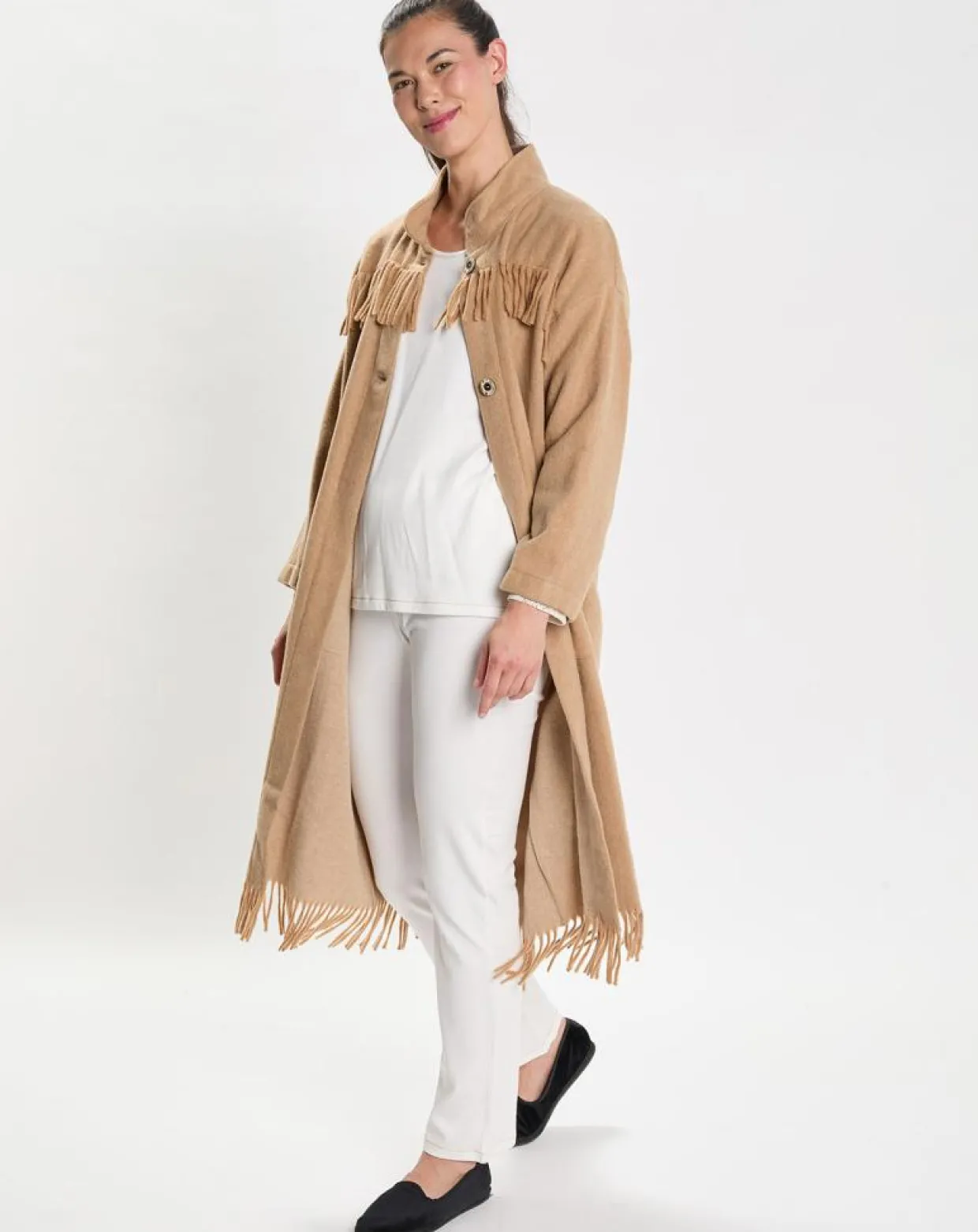 Femme Le Chat Lingerie, Nuit^Veste en Laine mélangée Foehn beige