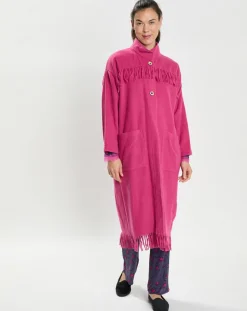 Femme Le Chat Lingerie, Nuit^Veste en Laine mélangée Foehn pivoine