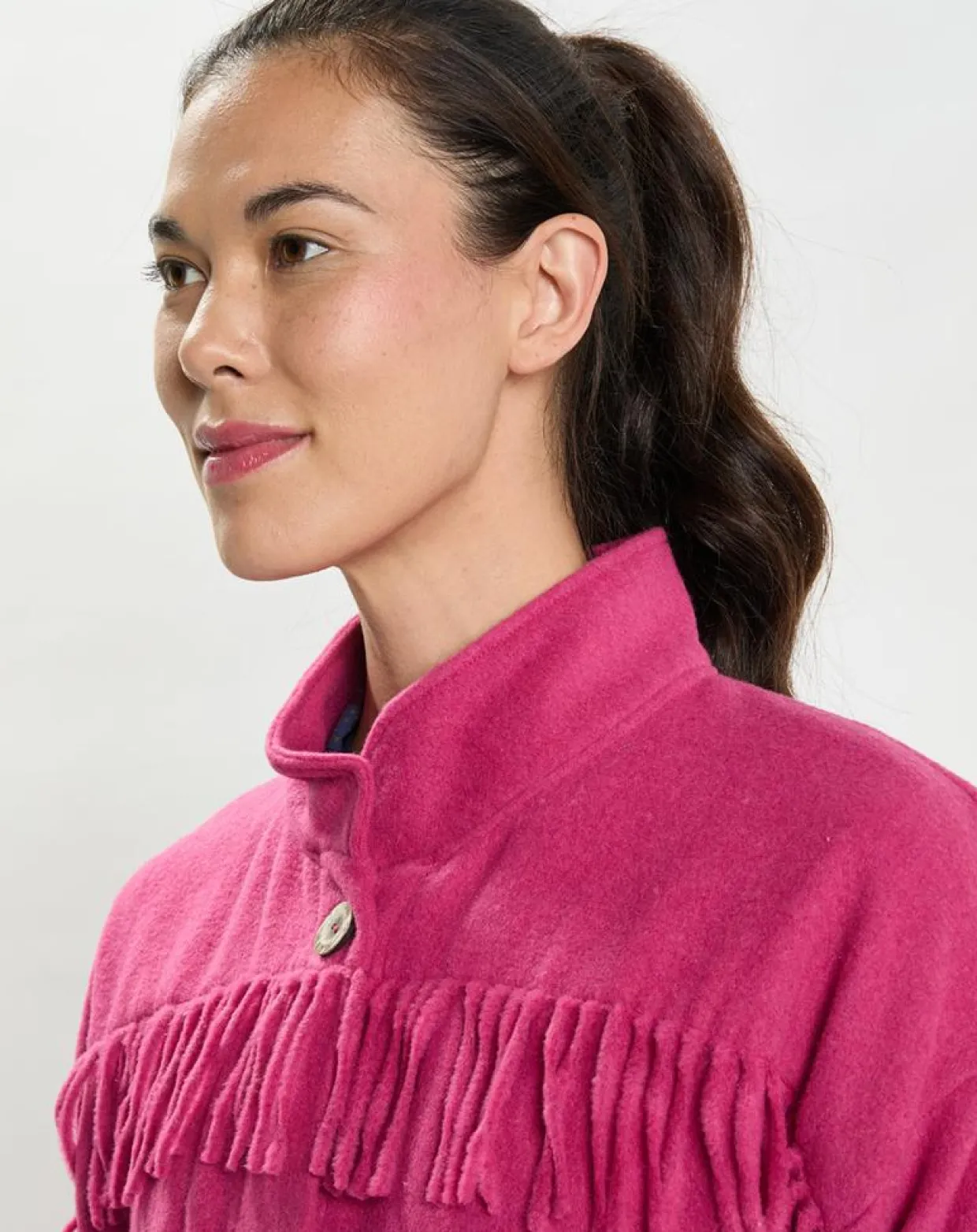 Femme Le Chat Lingerie, Nuit^Veste en Laine mélangée Foehn pivoine