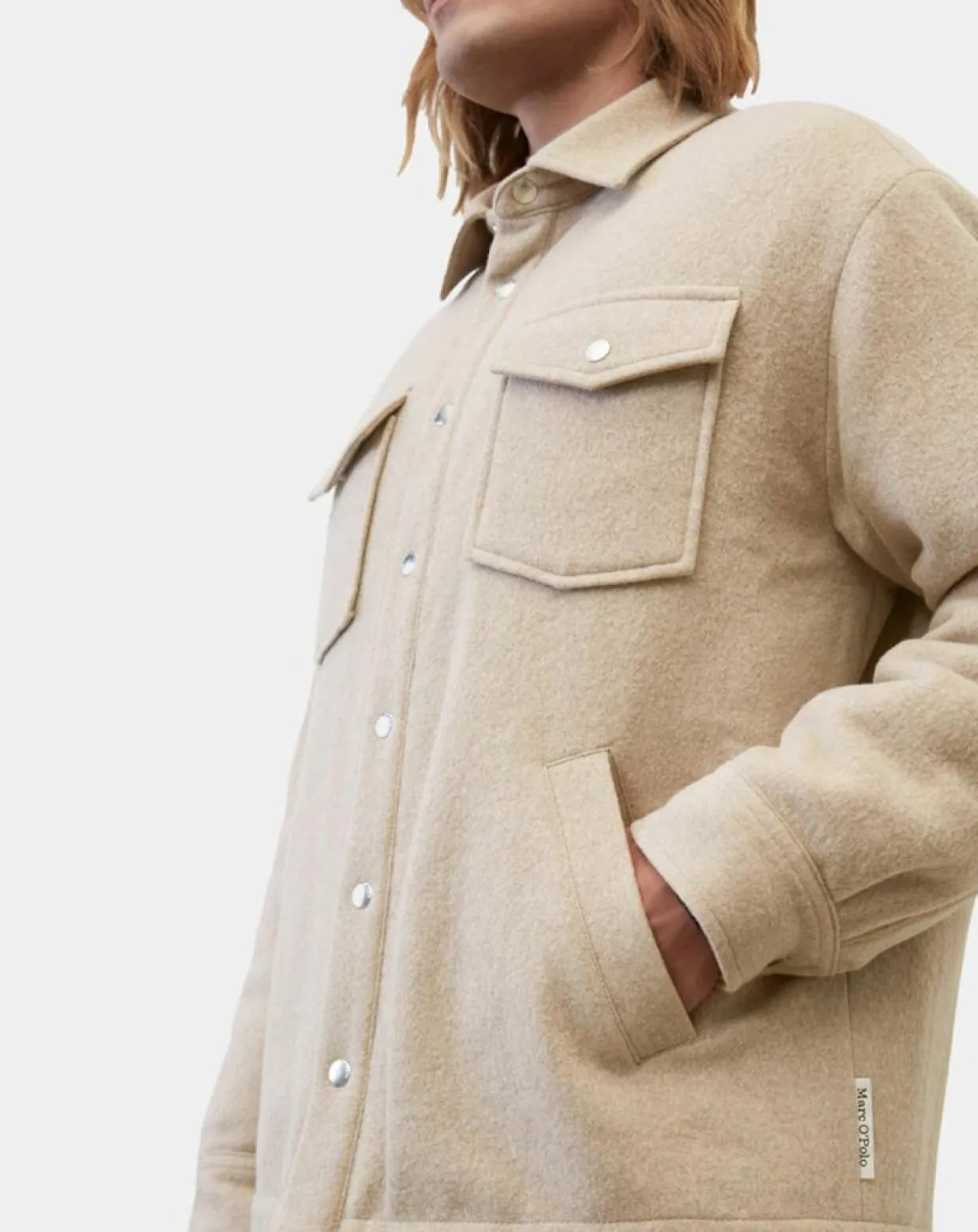 Veste en Laine mélangée Thermor beige-Marc O'Polo Clearance