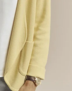 Veste en Laine mélangée Vague jaune mimosa-Devernois Outlet