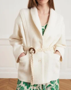 Veste en Laine mélangée Valentin écrue-La Petite Francaise Sale