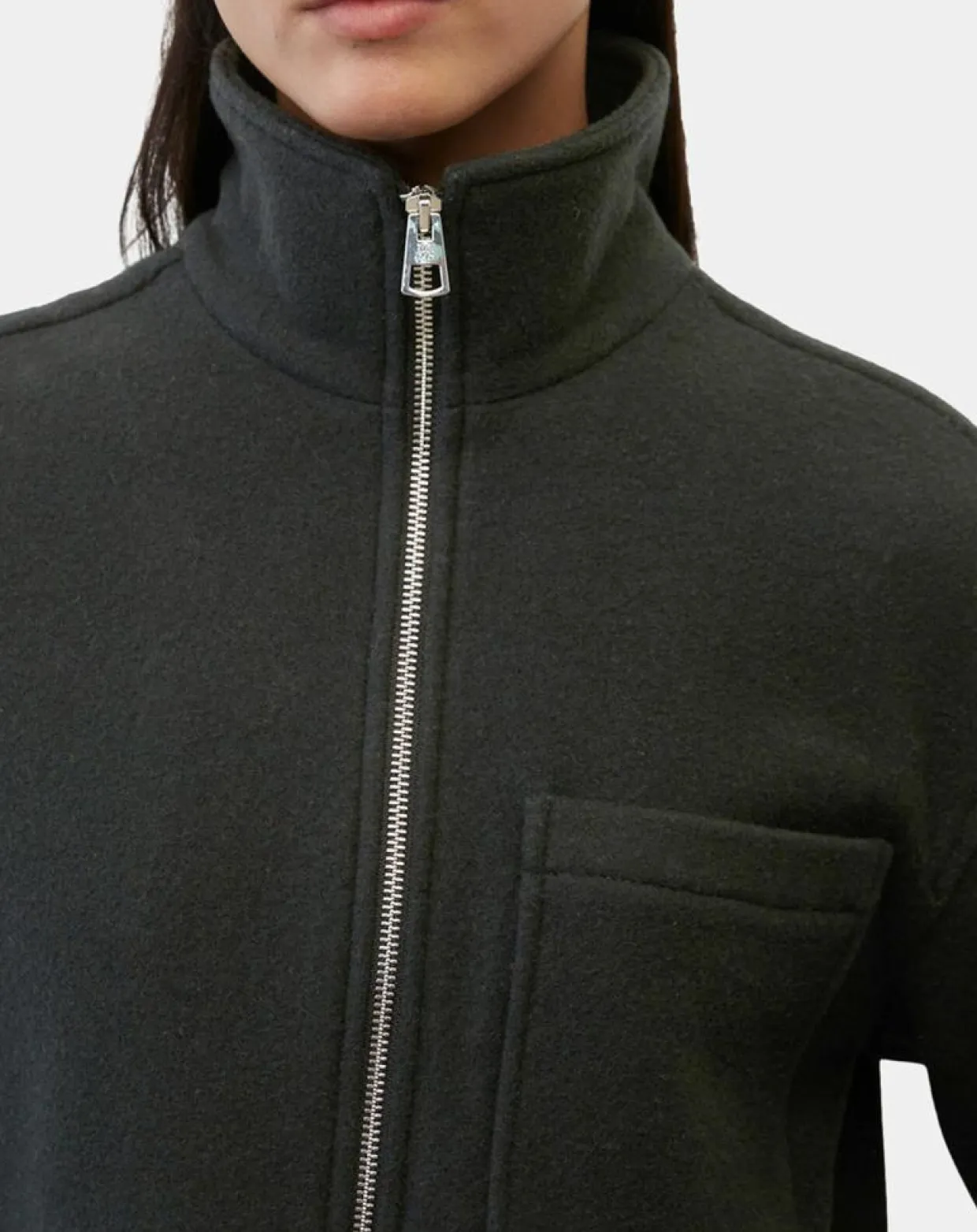 Femme Marc O'Polo Vestes, Blousons^Veste en Laine mélangée vert foncé