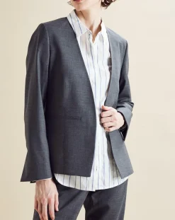 Veste en Laine mélangée Vezuve gris-Chloé Stora Hot