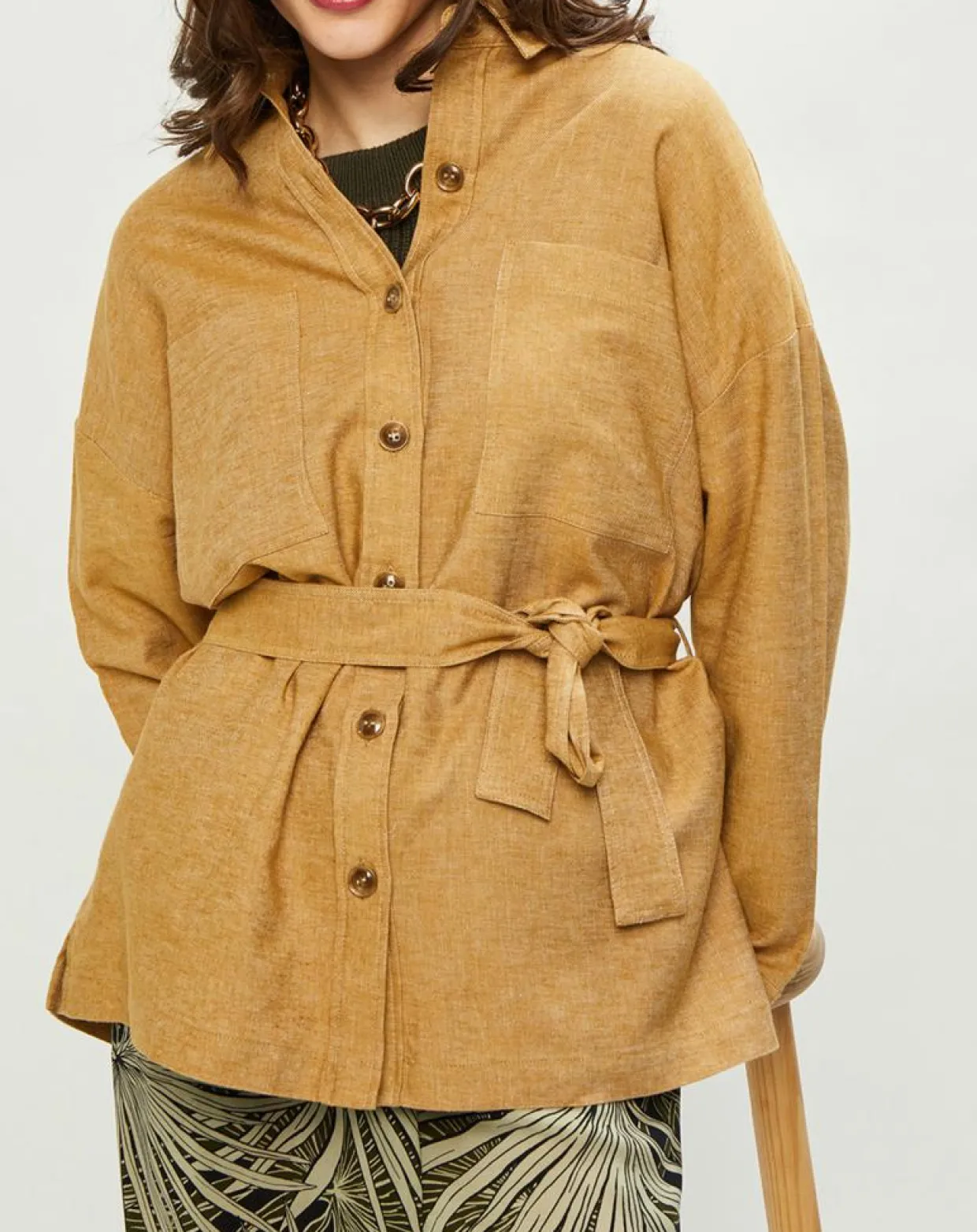 Veste en Lin & Coton Curtis muscade-Harris Wilson New