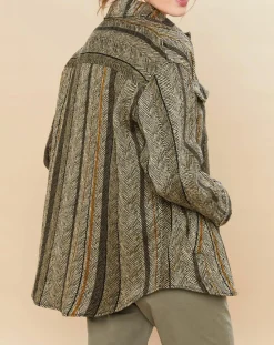 Femme Hartford Vestes, Blousons^Veste en Lin & Coton Voltige beige/noir