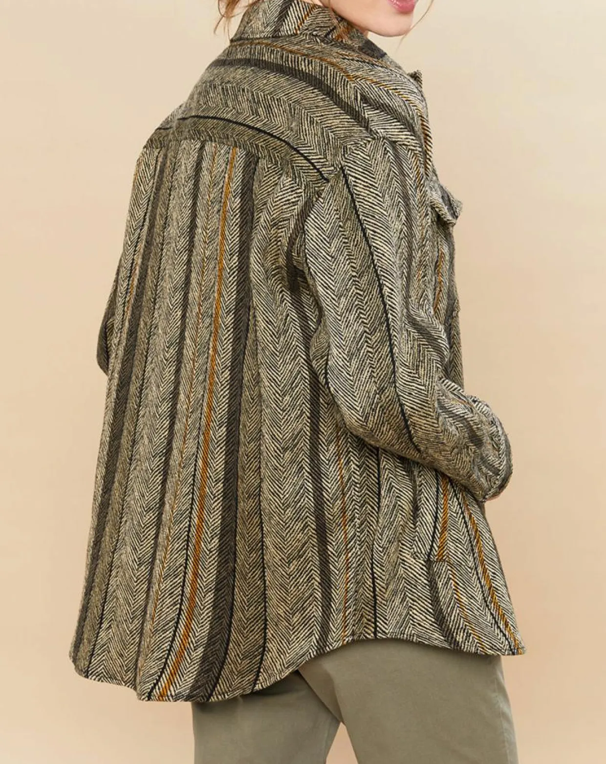 Femme Hartford Vestes, Blousons^Veste en Lin & Coton Voltige beige/noir