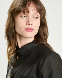 Veste en Lin mélangé Fauline noire-La Petite Etoile Sale