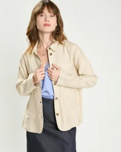 Veste en Lin mélangé Fauline beige-La Petite Etoile Discount