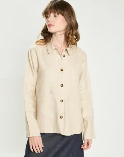 Veste en Lin mélangé Fauline beige-La Petite Etoile Discount