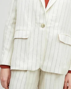 Femme Chloé Stora Vestes, Blousons^Veste en Lin mélangé Valerio écrue