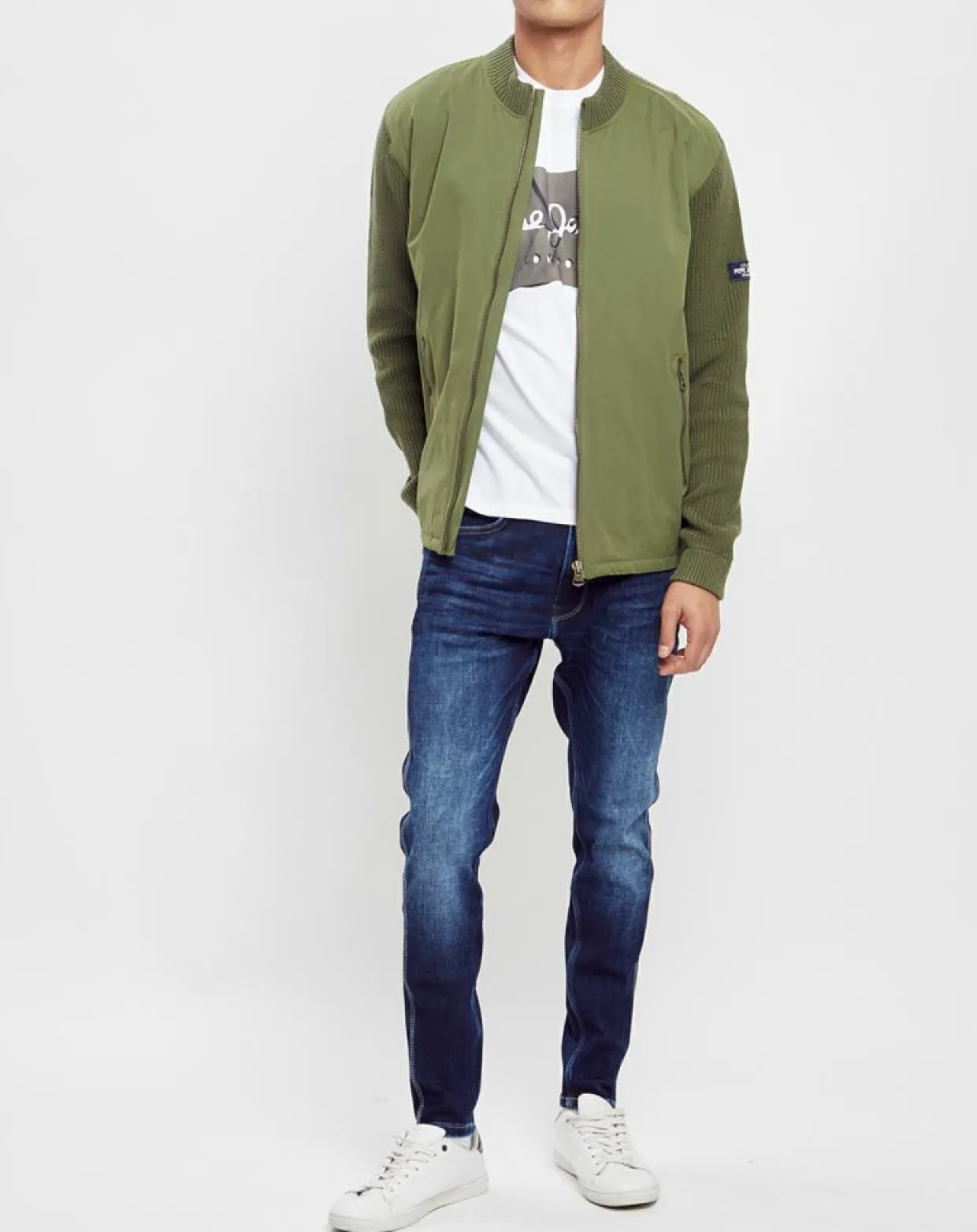 Veste en maille Liseret kaki-Pepe Jeans Online