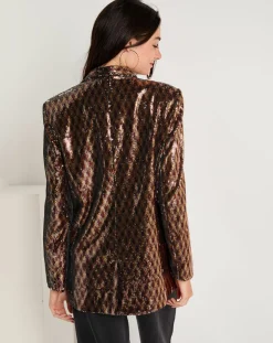 Femme See u Soon Vestes, Blousons^Veste en sequins Louna café
