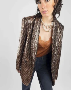 Femme See u Soon Vestes, Blousons^Veste en sequins Louna café