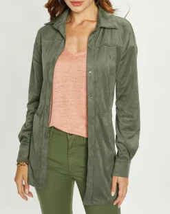 Femme Lauren Vidal Vestes, Blousons^Veste en Suédine Lou kaki
