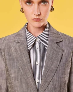 Veste en tissu flammé grise-Tara Jarmon Clearance