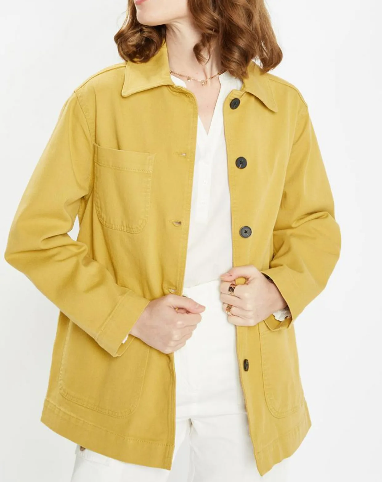 Veste en Twill Loom kaki clair-Galeries Lafayette Best