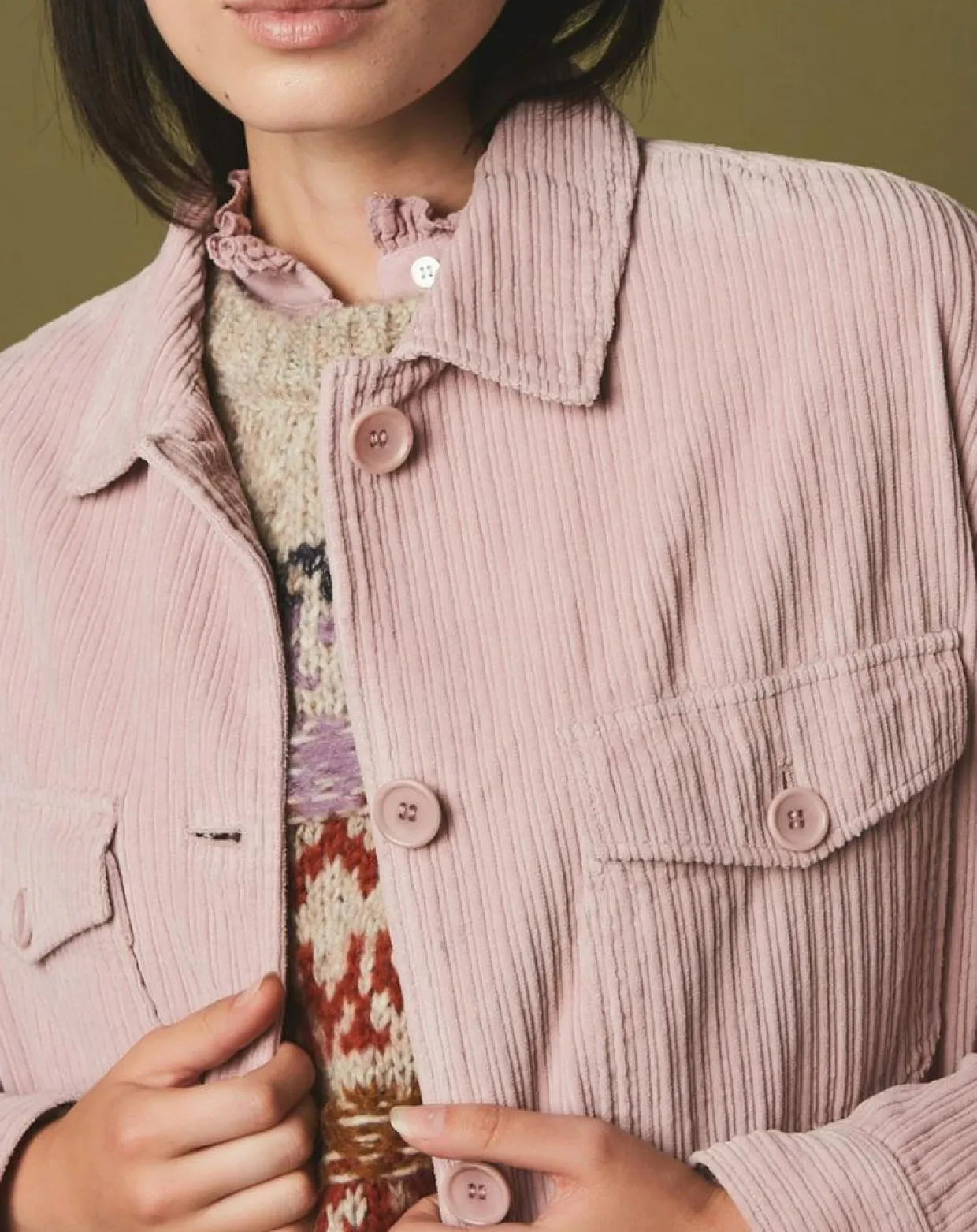 Femme Hartford Vestes, Blousons^Veste en Velours côtelé Vara rosewood