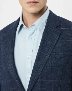 Veste Fenêtre à carreaux bleue-Hackett London Best