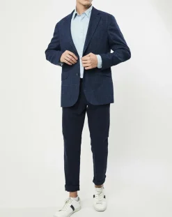 Veste Fenêtre à carreaux bleue-Hackett London Best