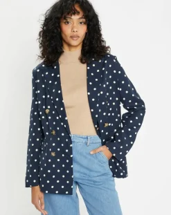 Femme Jodhpur Vestes, Blousons^Veste fluide bloom bleue/blanc