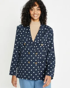 Femme Jodhpur Vestes, Blousons^Veste fluide bloom bleue/blanc
