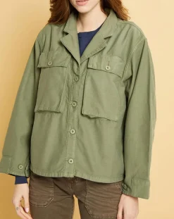 Femme Acquaverde Vestes, Blousons^Veste Gabardine Ashley kaki clair