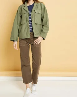 Femme Acquaverde Vestes, Blousons^Veste Gabardine Ashley kaki clair