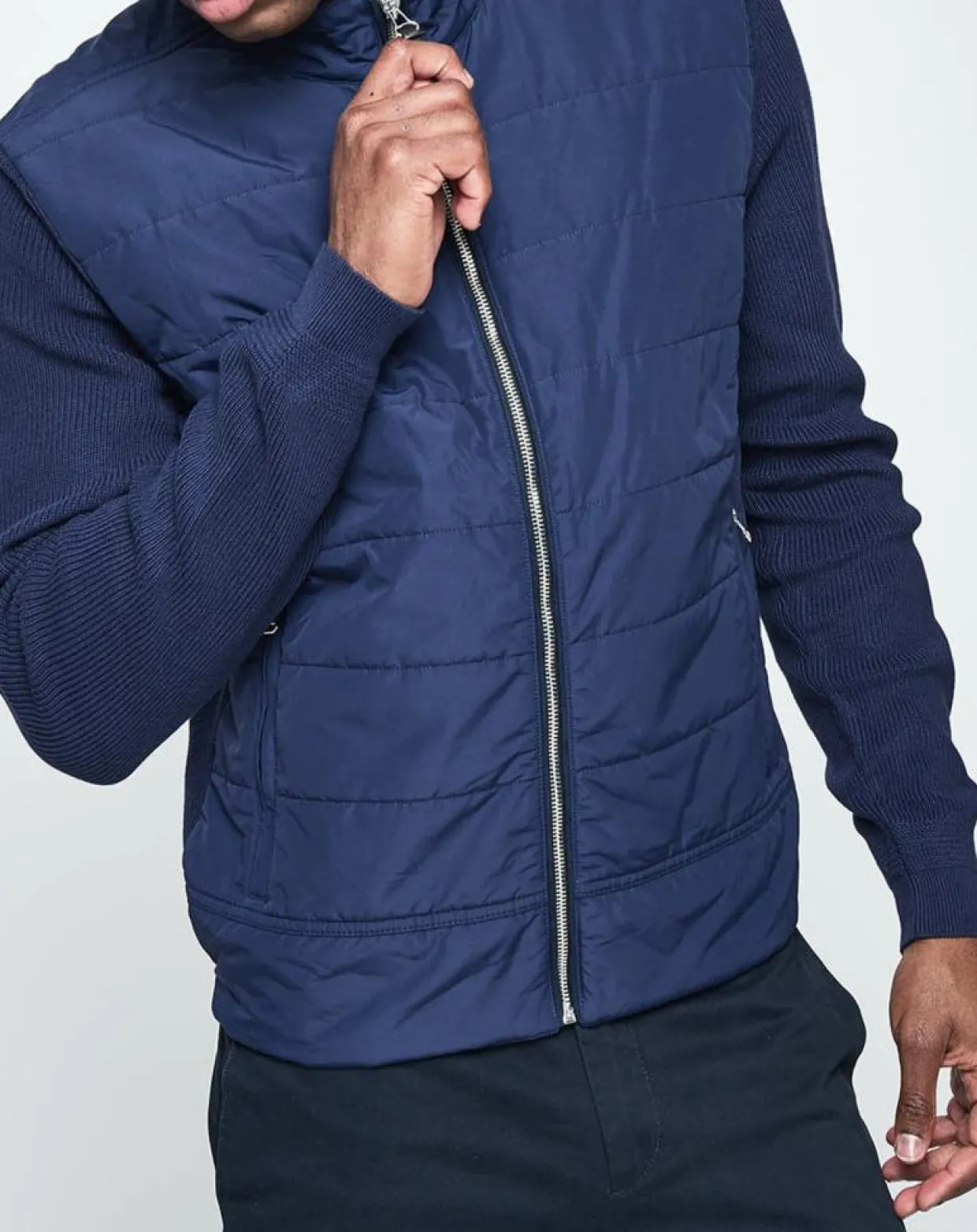 Homme Hackett London Vestes, Blousons^Veste Hybrid bimatière bleu marine
