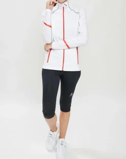 Veste intermédiaire technique Allalin blanc/noir/orange-Odlo Outlet