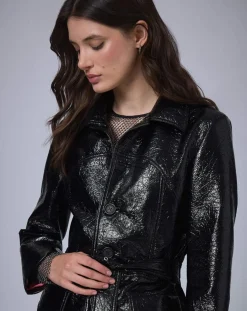 Femme Manoush Vestes, Blousons^Veste longue vinyle noire