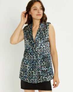 Femme Lauren Vidal Vestes, Blousons^Veste Lou imprimée bleu/crème