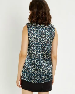 Femme Lauren Vidal Vestes, Blousons^Veste Lou imprimée bleu/crème