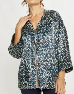 Femme Lauren Vidal Vestes, Blousons^Veste Lou imprimée bleue