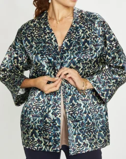 Femme Lauren Vidal Vestes, Blousons^Veste Lou imprimée bleue