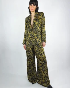 Veste Louise satinée imprimée jaune-See u Soon Clearance