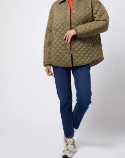 Femme Esprit Manteaux^Veste matelassée light coupe ample type chasse kaki