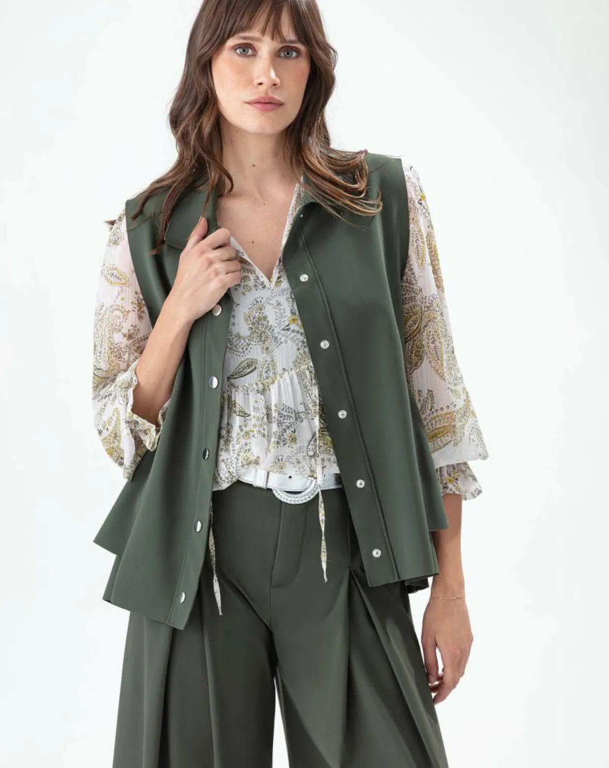 Femme Indies Vestes, Blousons^Veste Oma kaki