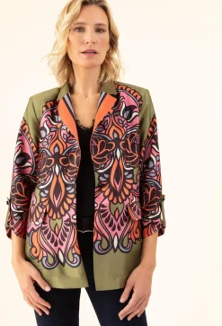 Femme Bleu Blanc Rouge Vestes, Blousons^Veste Patti vert