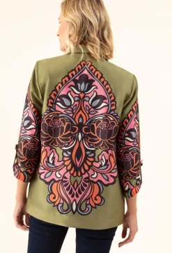 Femme Bleu Blanc Rouge Vestes, Blousons^Veste Patti vert