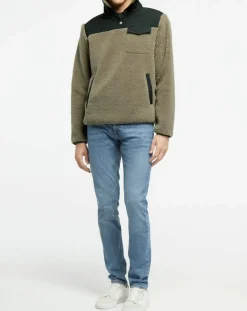 Veste Polaire 1/2 Zip beige-Gant Clearance