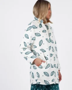 Femme Mr Wonderful Lingerie, Nuit^Veste polaire Flowers blanc/vert