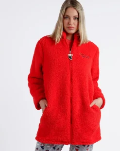 Femme Mr Wonderful Lingerie, Nuit^Veste polaire rouge