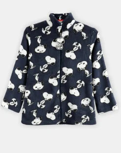 Enfant Peanuts Fille^Veste polaire Snoopy bleu marine