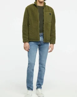 Veste Polaire zippée kaki-Gant