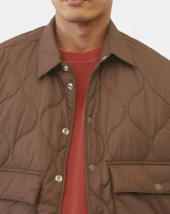 Veste Quilt double zip marron-Marc O'Polo