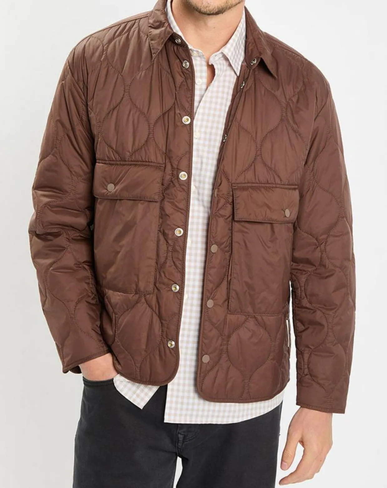Veste Quilt double zip marron-Marc O'Polo